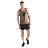 Men's Black Light Lined Short 5" Front Full Body Angle