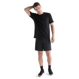 Men's Black Light Lined Short 7" Front Full Body Angle