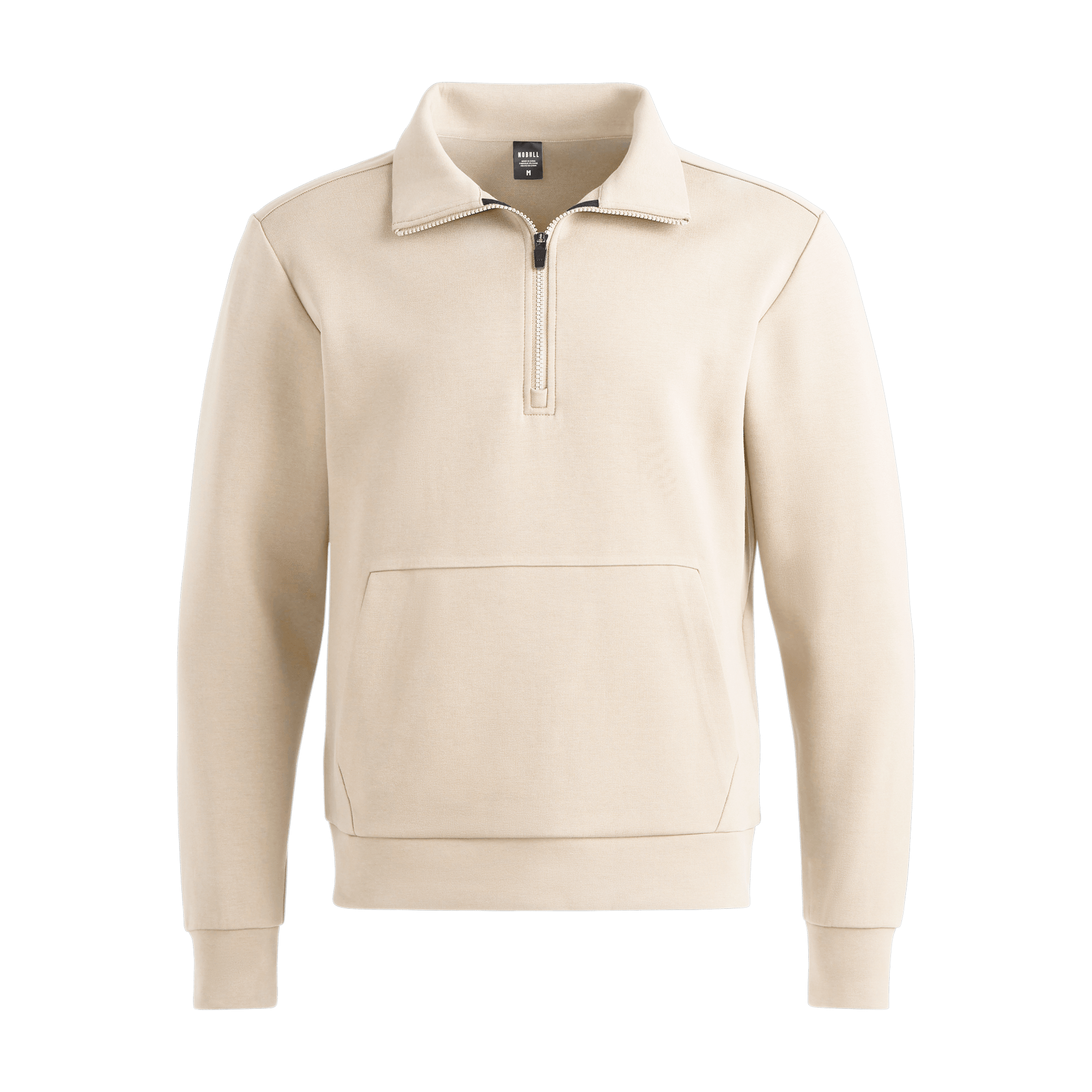 Men's Chalk Allday Elements 1/4 Zip Silhouette Angle