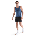 Men's Black Hybrid Short 5" Front Full Body Angle