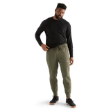Men's Army Green Jogger Front Full Body Angle