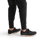 Men's Black Jogger Logo Angle