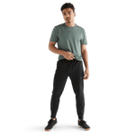 Men's Black Jogger Front Full Body Angle