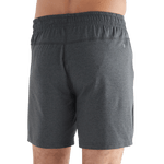 Men's Charcoal Heather Lightweight Knit Short 7" Back Angle