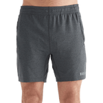 Men's Charcoal Heather Lightweight Knit Short 7" Front Angle