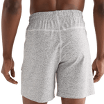 Men's White Heather Lightweight Knit Short 7" Back Angle