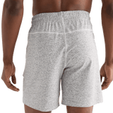 Men's White Heather Lightweight Knit Short 7" Back Angle