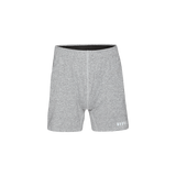 Men's White Heather Lightweight Knit Short 7" Silhouette Angle