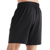 Men's Black Lightweight Knit Short 9" Back Angle