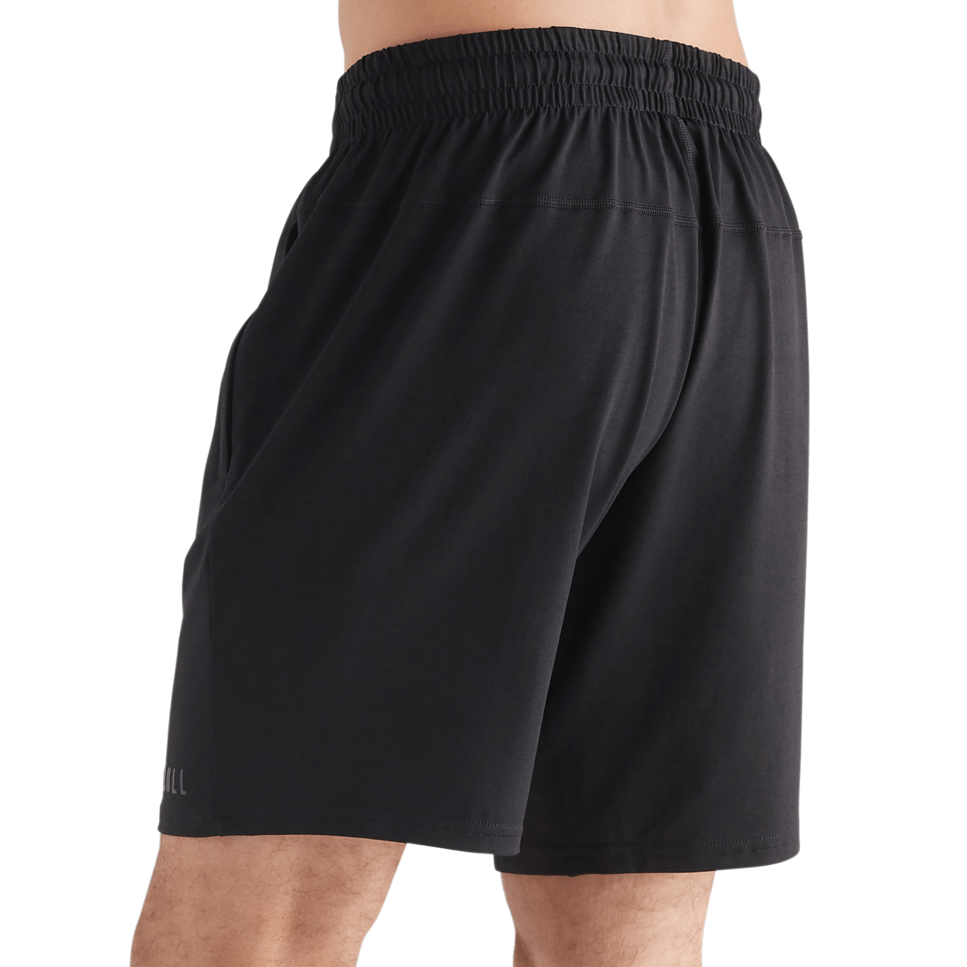 Men's Black Lightweight Knit Short 9" Back Angle