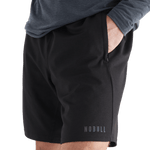 Men's Black Lightweight Knit Short 9" Pocket Angle