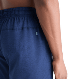 Men's Navy Heather Lightweight Knit Short 9" Logo Angle