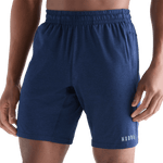 Men's Navy Heather Lightweight Knit Short 9" Front Angle