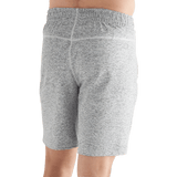 Men's White Heather Lightweight Knit Short 9" Back Angle