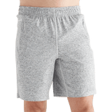 Men's White Heather Lightweight Knit Short 9" Front Angle