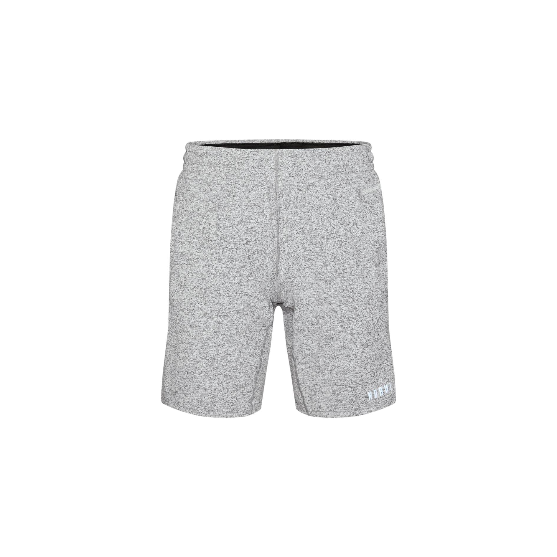 Men's White Heather Lightweight Knit Short 9" Silhouette Angle