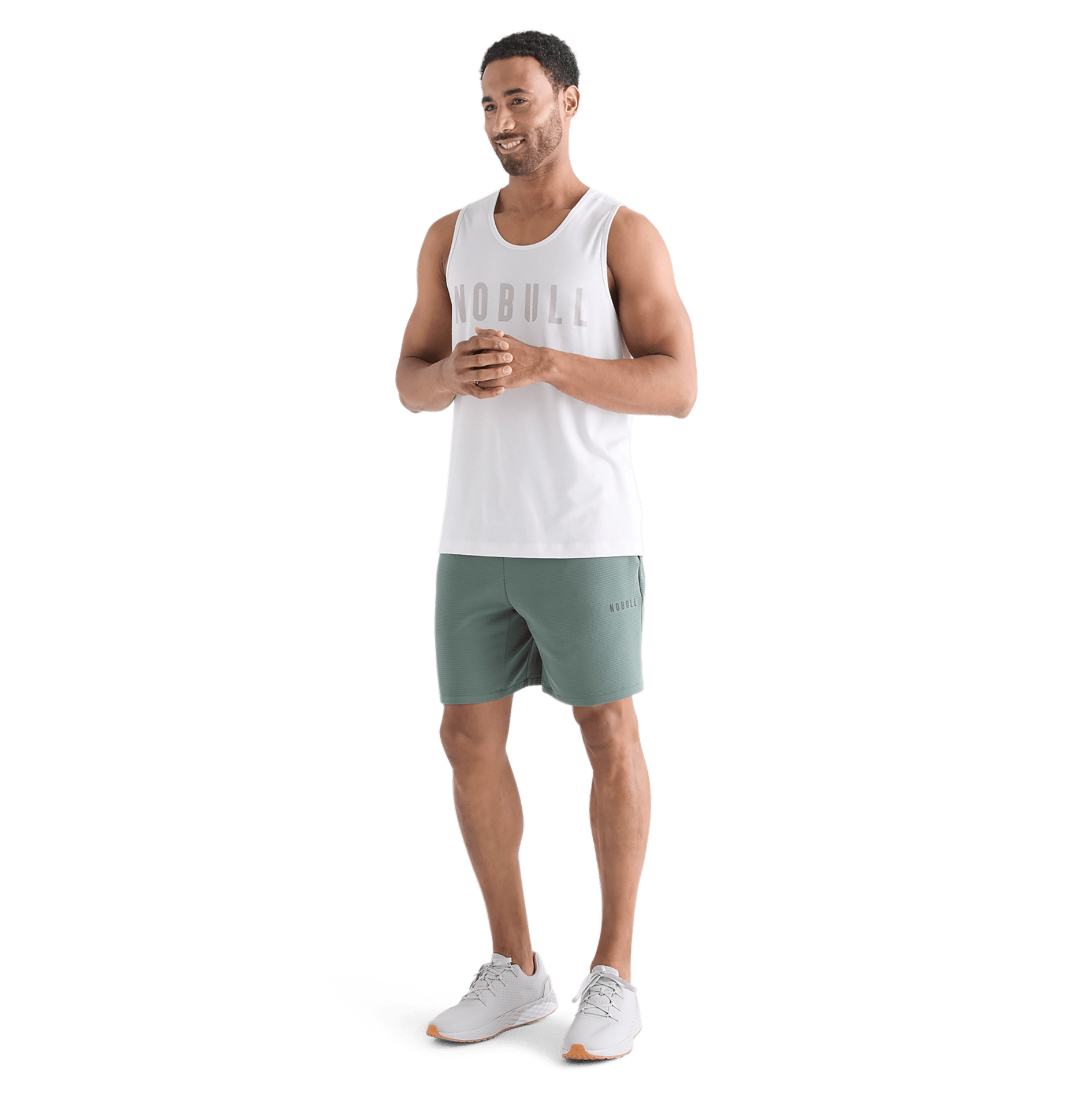 Men's Balsam Textured Knit Short 7" Front Full Body Angle