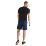 Men's Night Navy Textured Knit Short 7" Back Full Body Angle