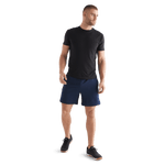 Men's Night Navy Textured Knit Short 7" Front Full Body Angle