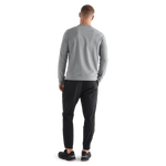 Men's Heather Grey NOBULL Crew Sweatshirt Back Full Body Angle