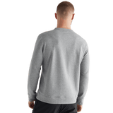 Men's Heather Grey NOBULL Crew Sweatshirt Back Angle
