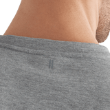 Men's Heather Grey NOBULL Crew Sweatshirt Logo Angle