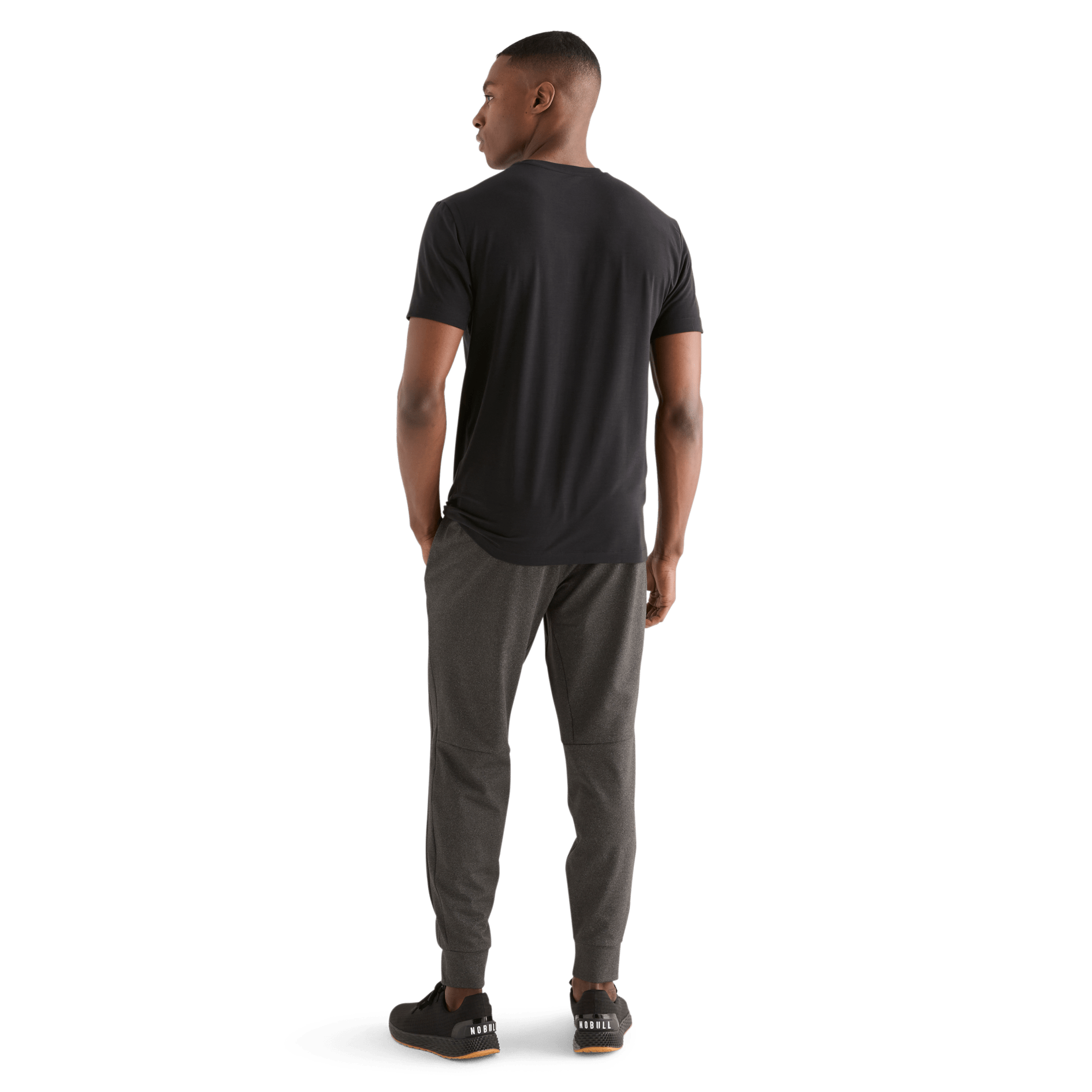Men's Black NOBULL Tee Back Full Body Angle