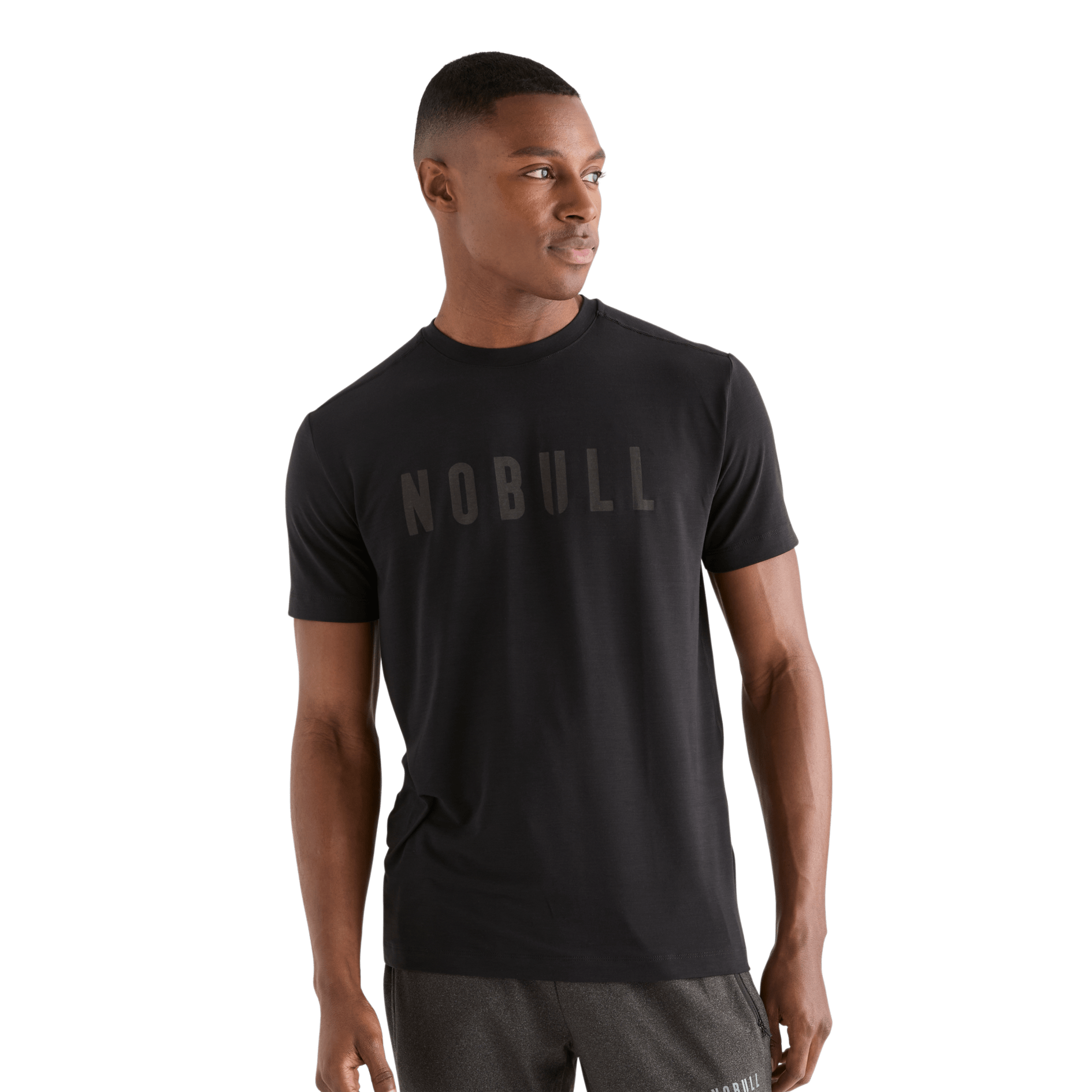 Men's Black NOBULL Tee Front Angle