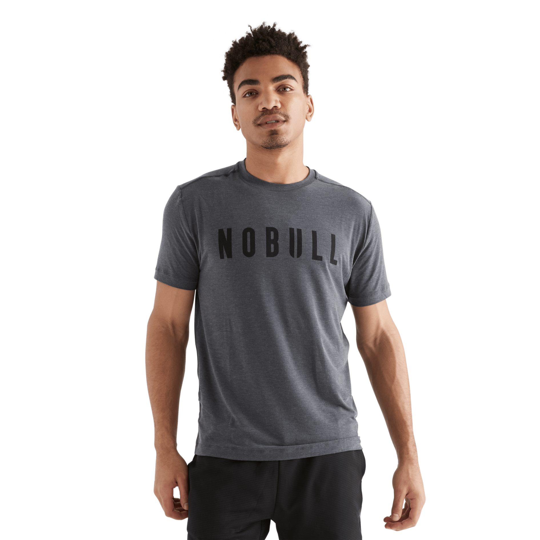 Men's Charcoal NOBULL Tee Front Angle