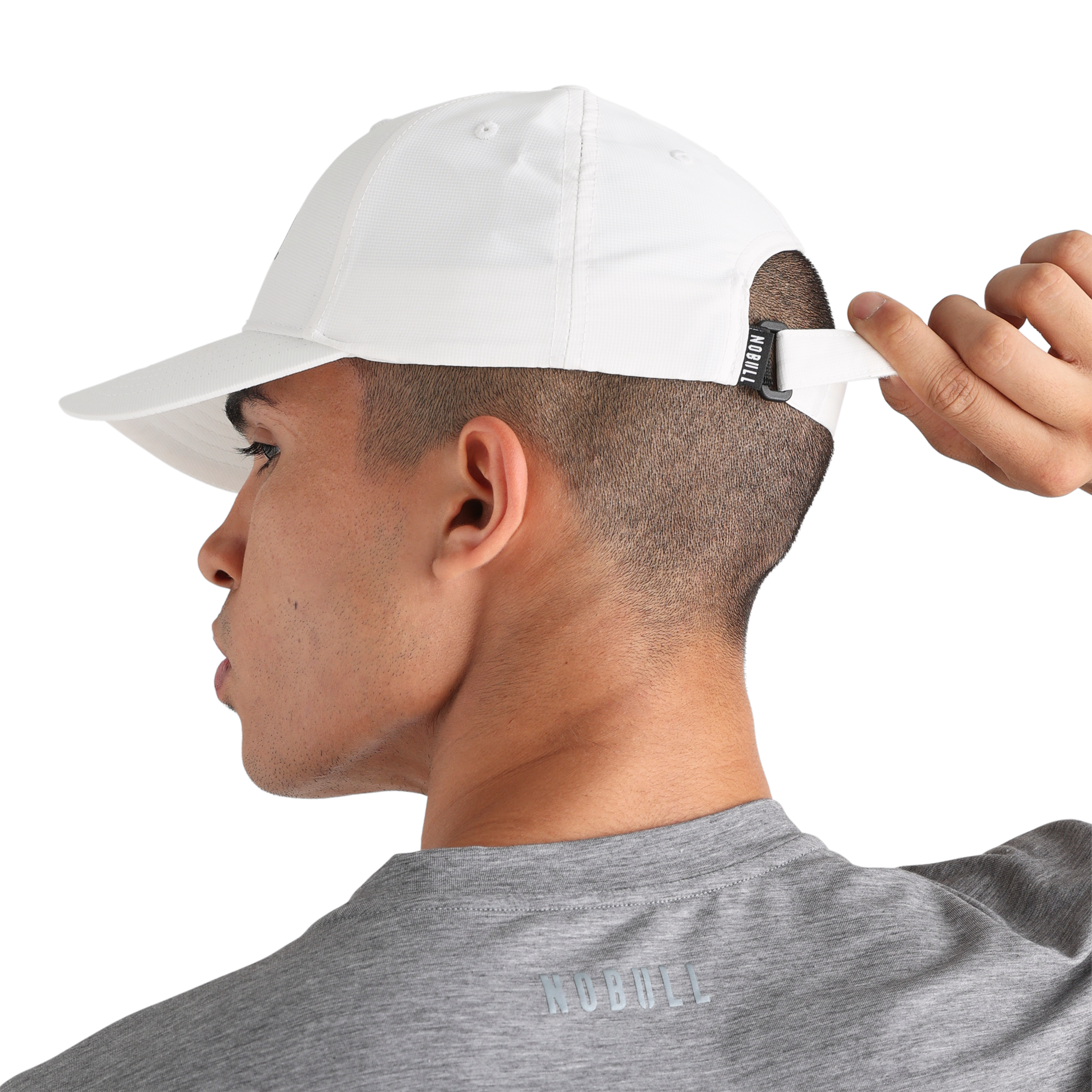 NOBULL Bright White Performance Hat Back Angle
