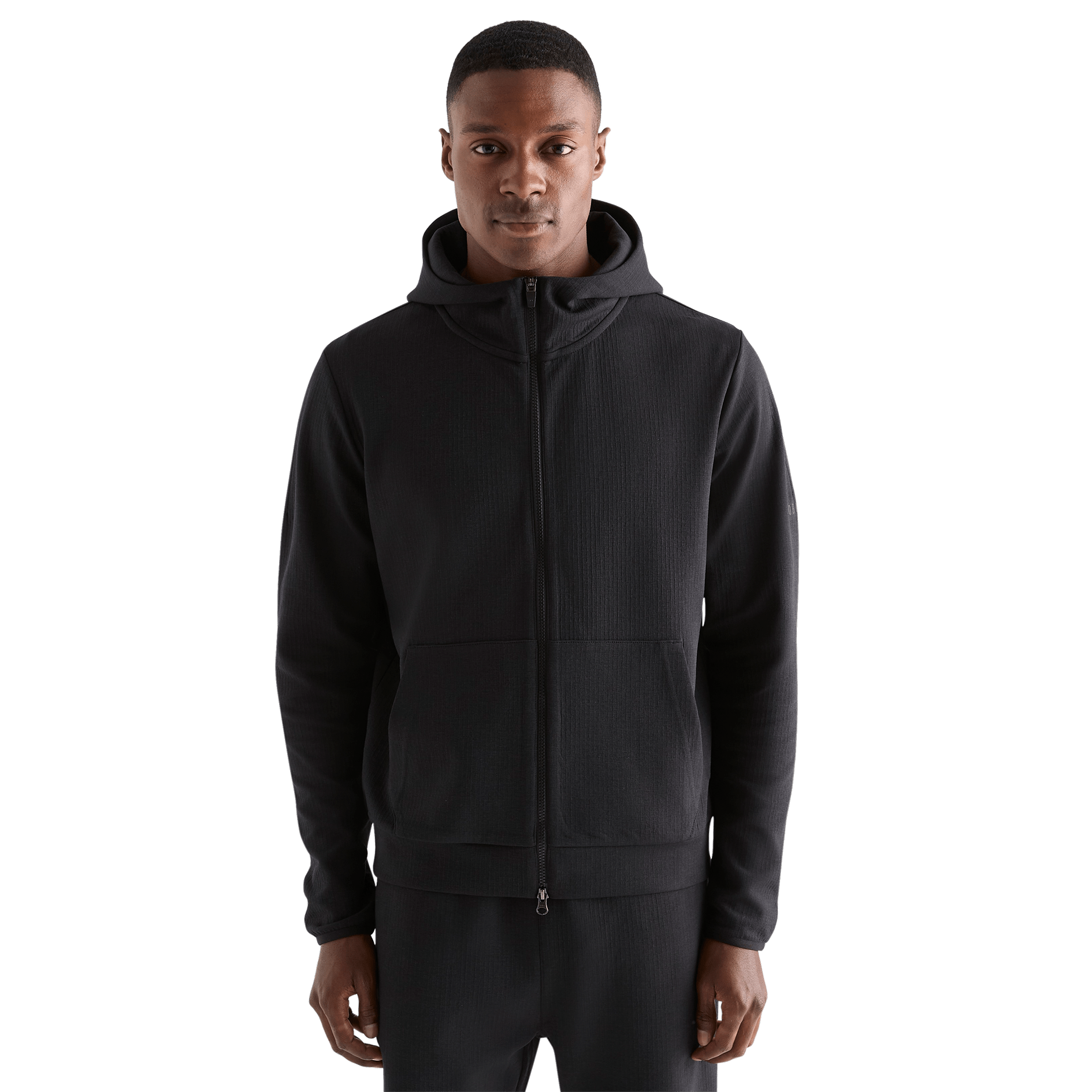Men's Black Drive Zip-Up Front