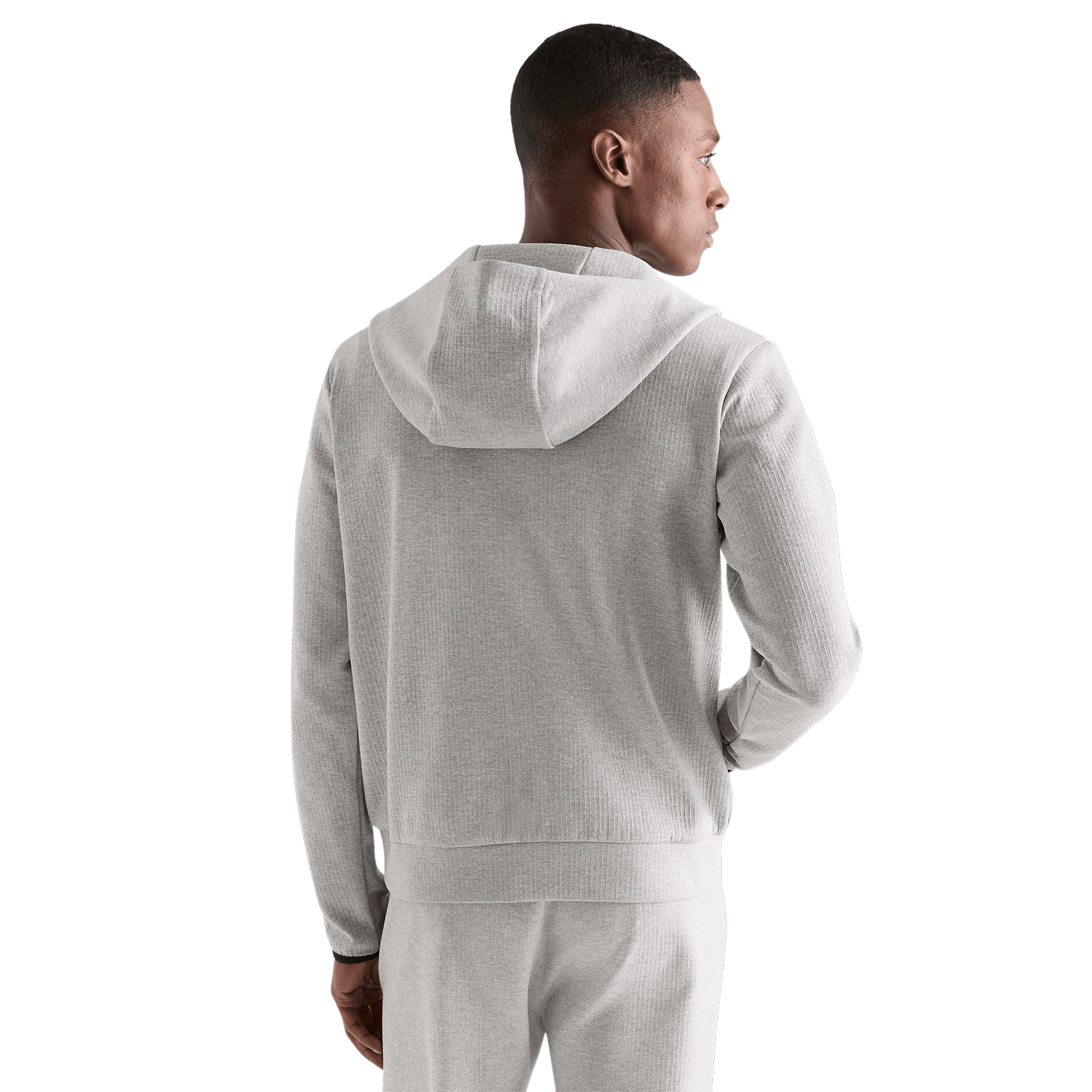 Men's Heather Grey Drive Zip-Up Back