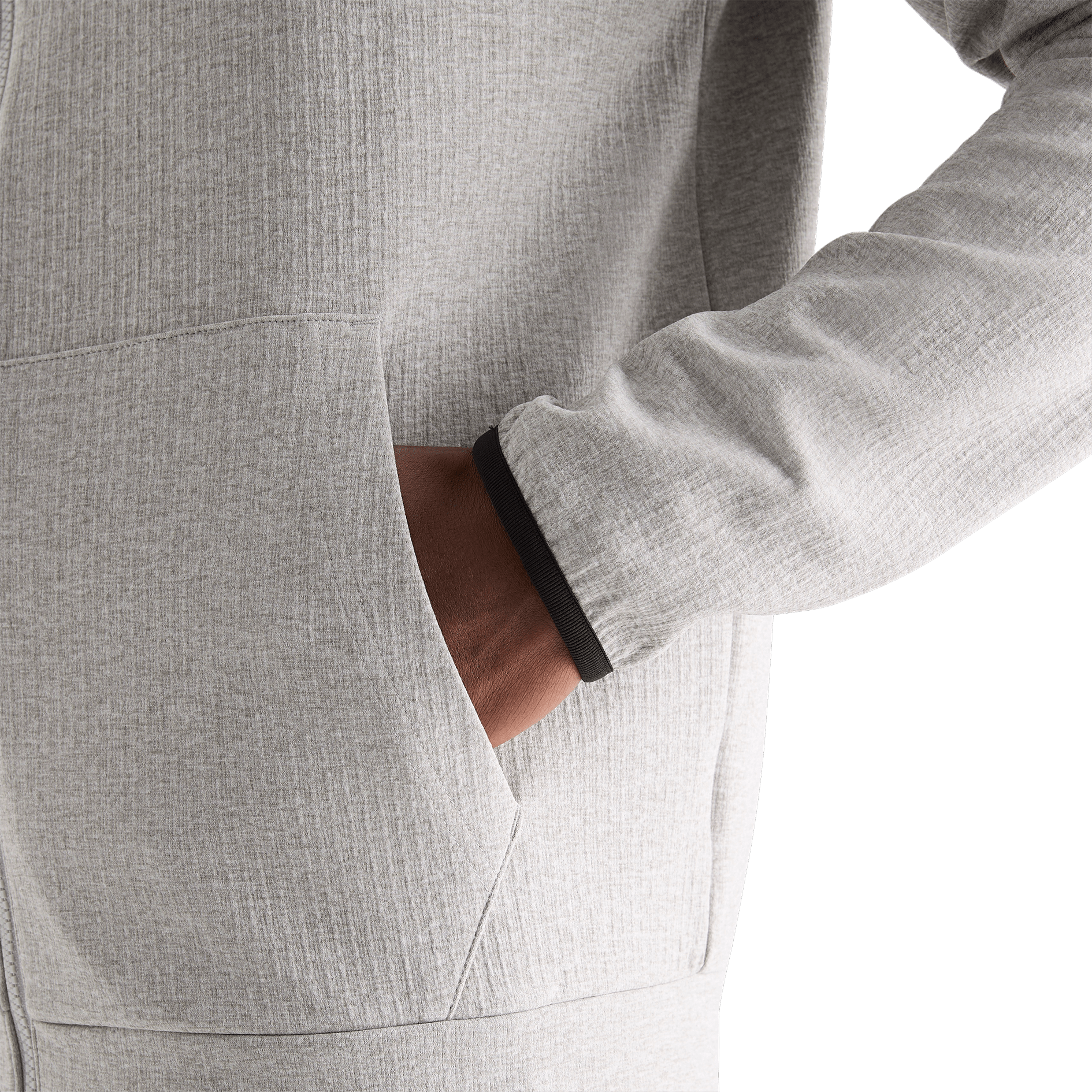 Men's Heather Grey Drive Zip-Up Pocket