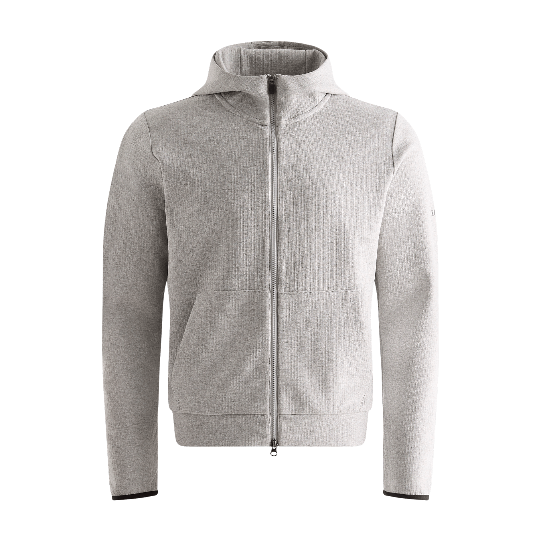 Men's Heather Grey Drive Zip-Up Silhouette Front