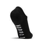 Black No Show Sock Back Silhouette Angle