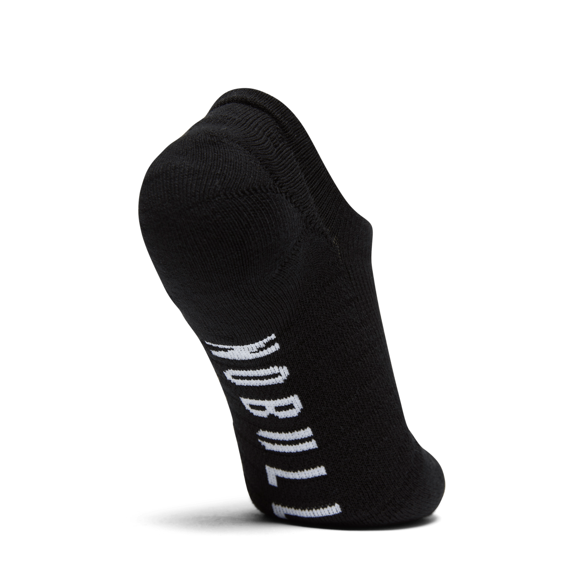 Black No Show Sock Back Silhouette Angle