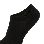 Black No Show Sock Front Top Silhouette Angle