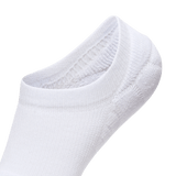No Show White Sock Front Top Angle