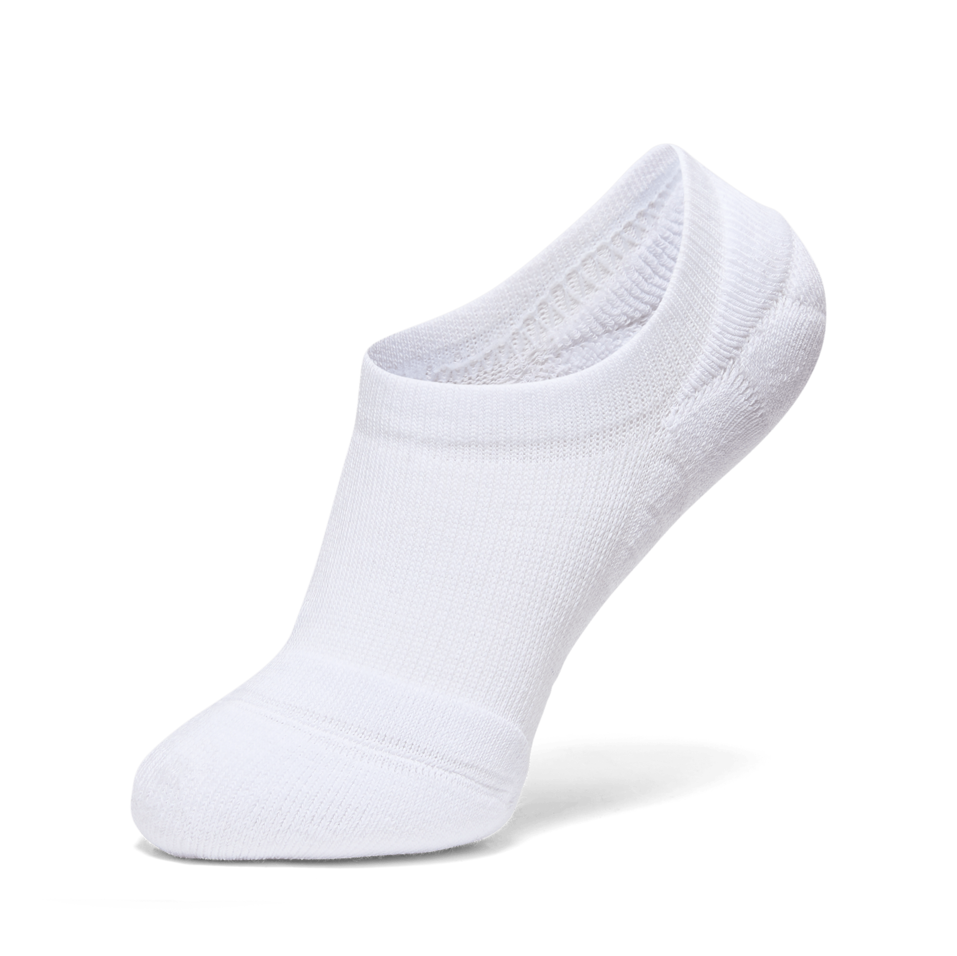 No Show White Sock Silhouette Angle