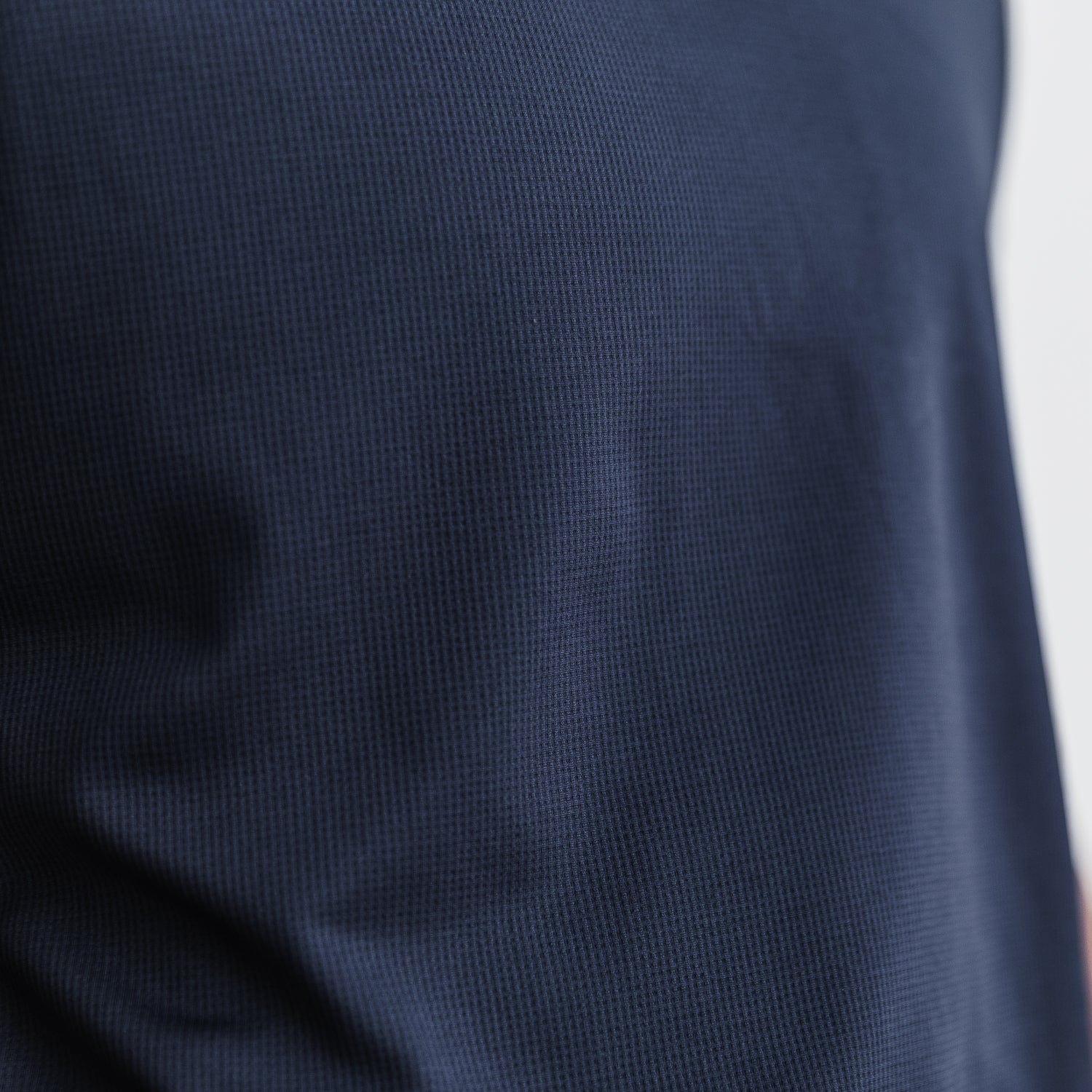 Women's Night Navy Deltapeak® Micro Textured Tee Material Angle