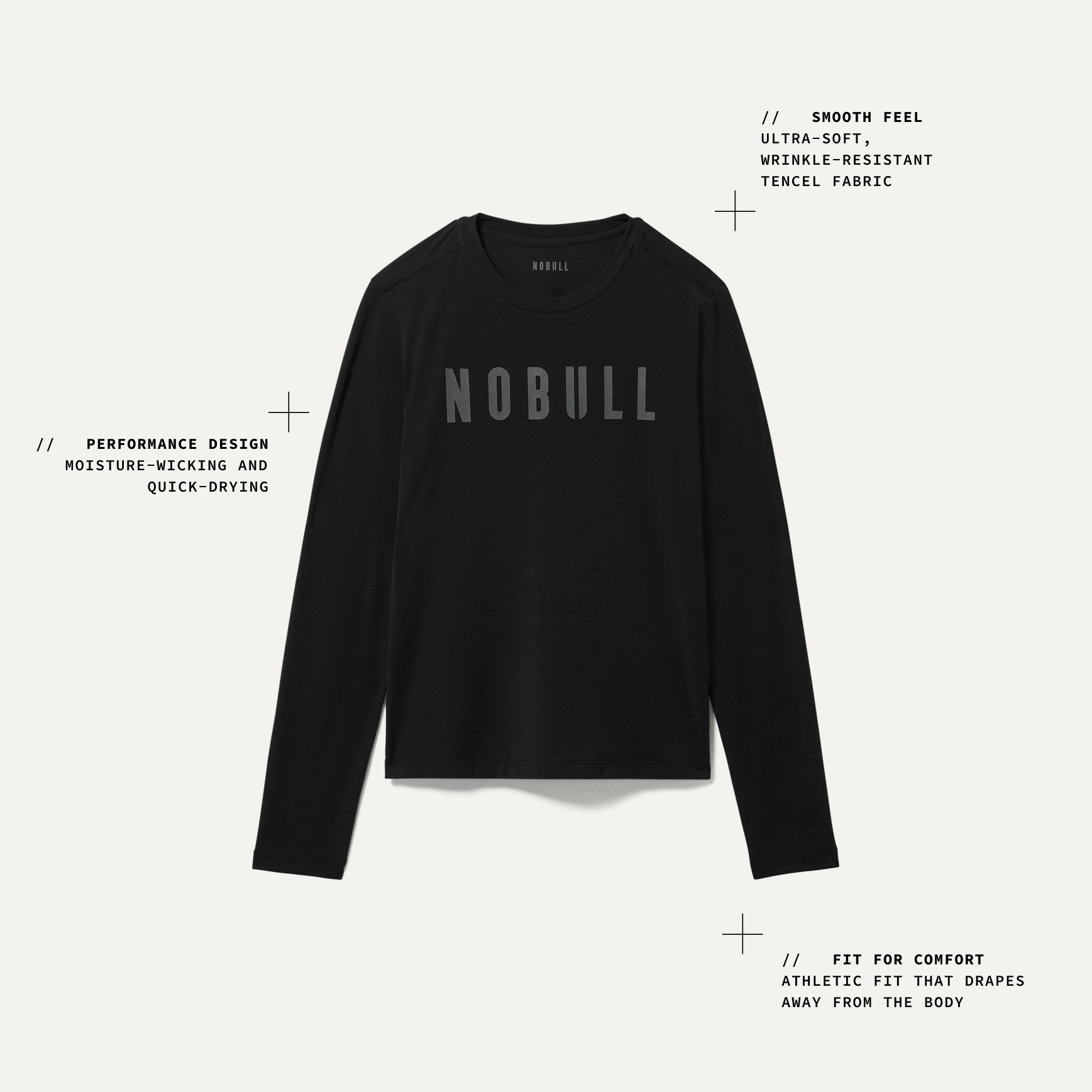 PDP Info Callout Women's Long Sleeve Tee.