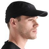 Black Running Hat Side Angle