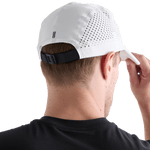 White Running Hat Back Angle