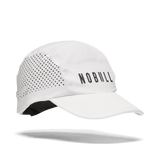 White Running Hat Front Silhouette Angle