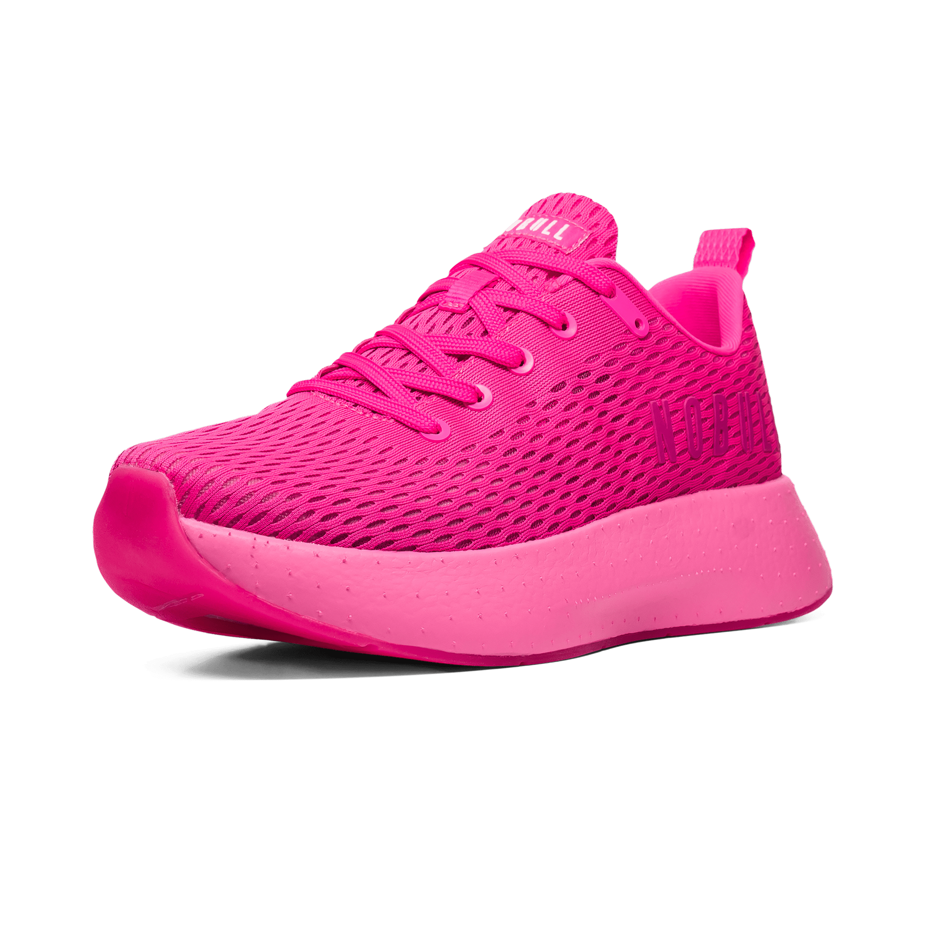 Women's Neon Pink Journey Shoes Front Side Angle