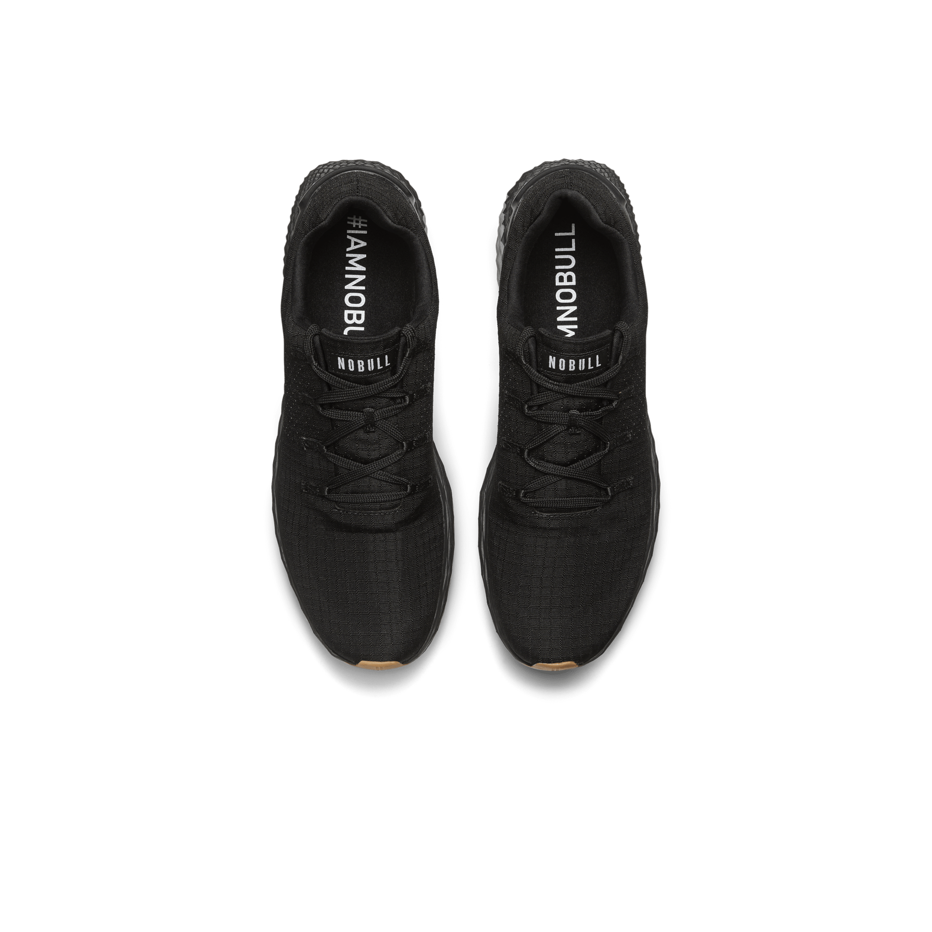 Men's Black Gum Allday Ripstop Shoes Above Angle