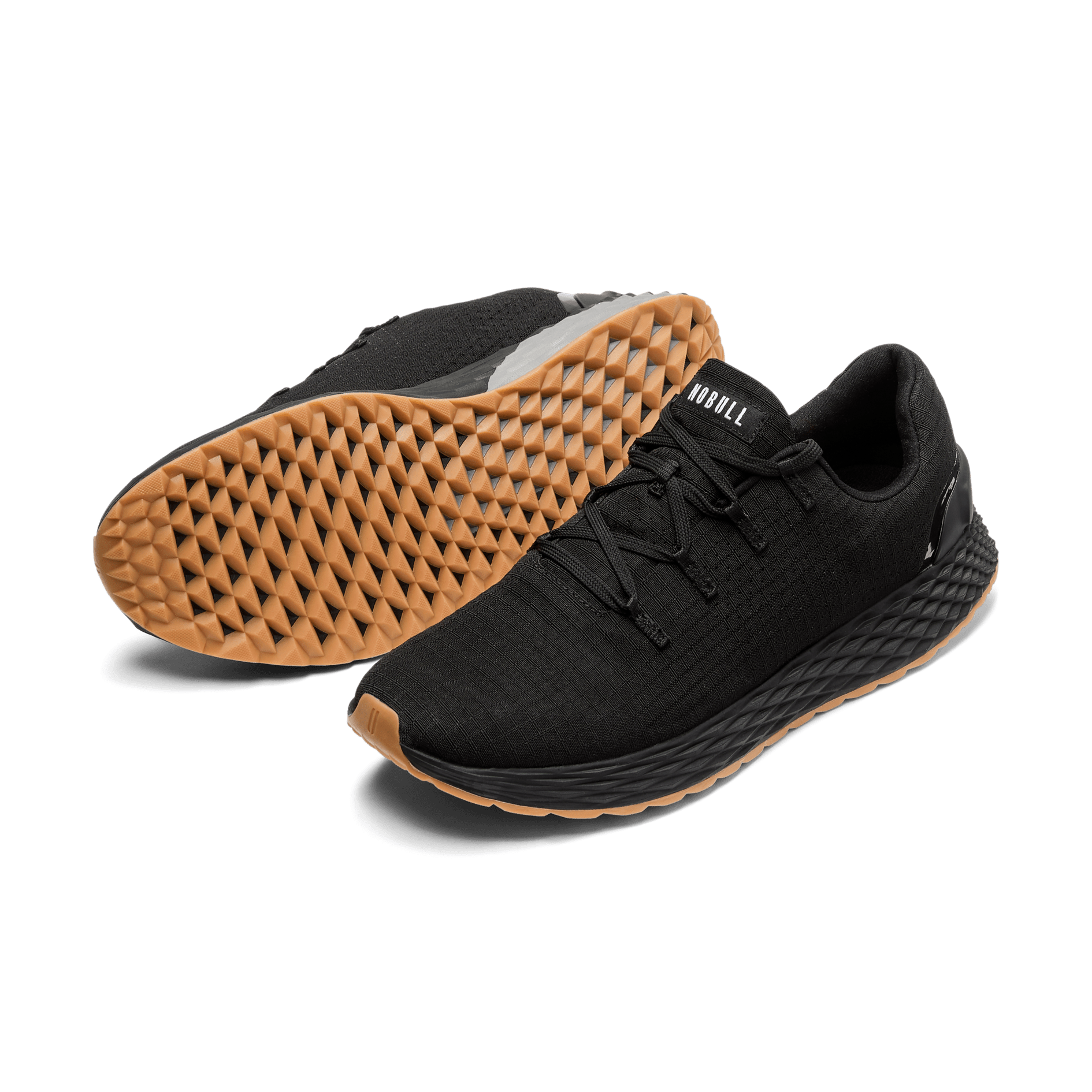 Men's Black Gum Allday Ripstop Shoes Angled