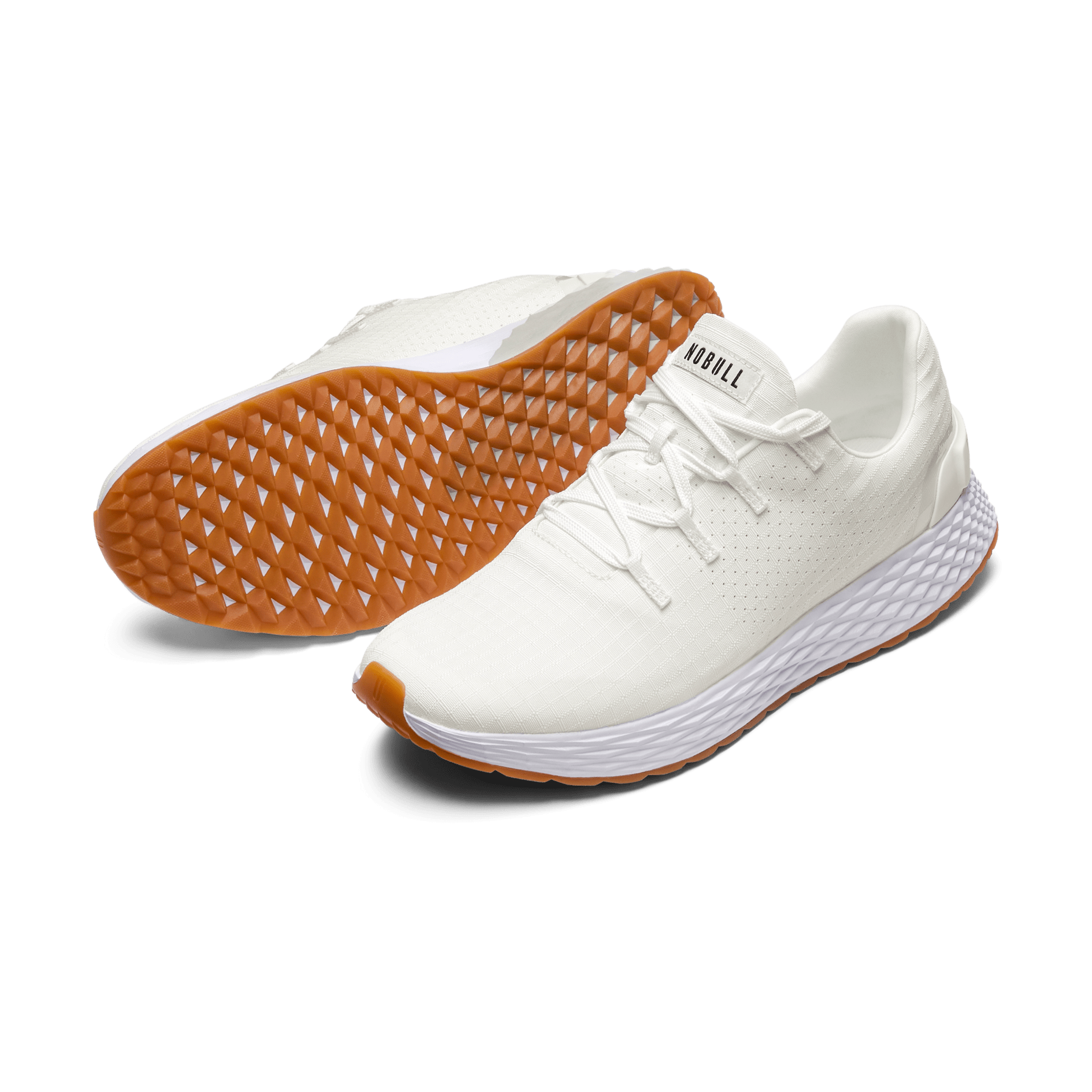 Men's White Gum Allday Ripstop Shoes Angled