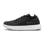 Women's Black Drive Knit Shoes Side Angle