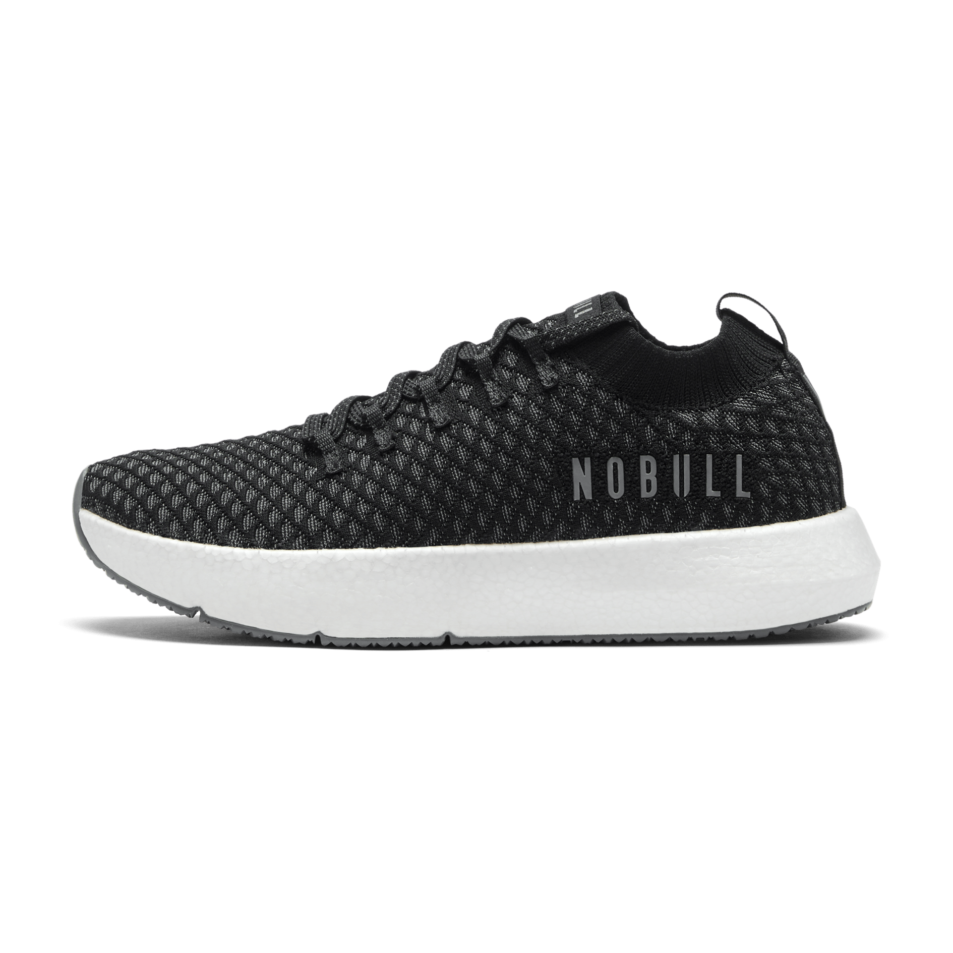 Women's Black Drive Knit Shoes Side Angle